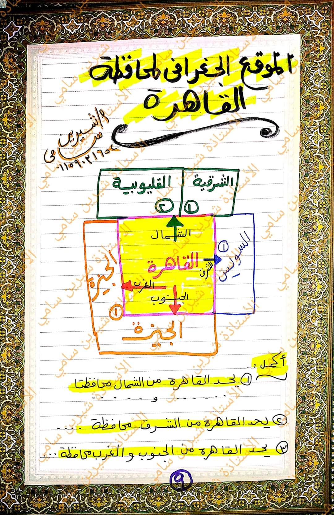 شرح محافظات مصر للصف الرابع الابتدائي - ٢٠٢٢