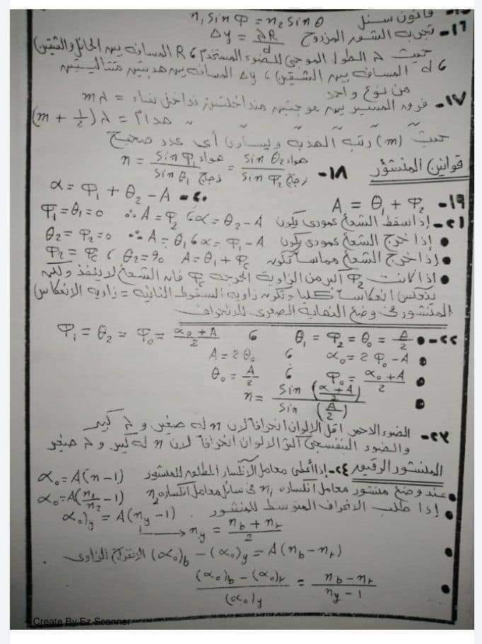 أفكار حل مسائل الفيزياء للصف الثاني الثانوي - الفيزياء