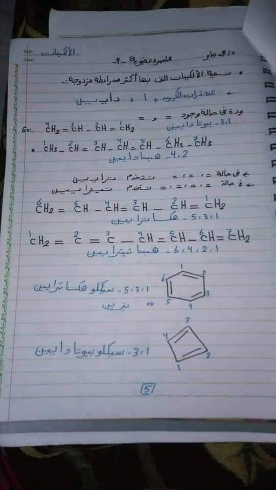ملخص الكيمياء عضوية للصف الثالث الثانوي - الكيمياء