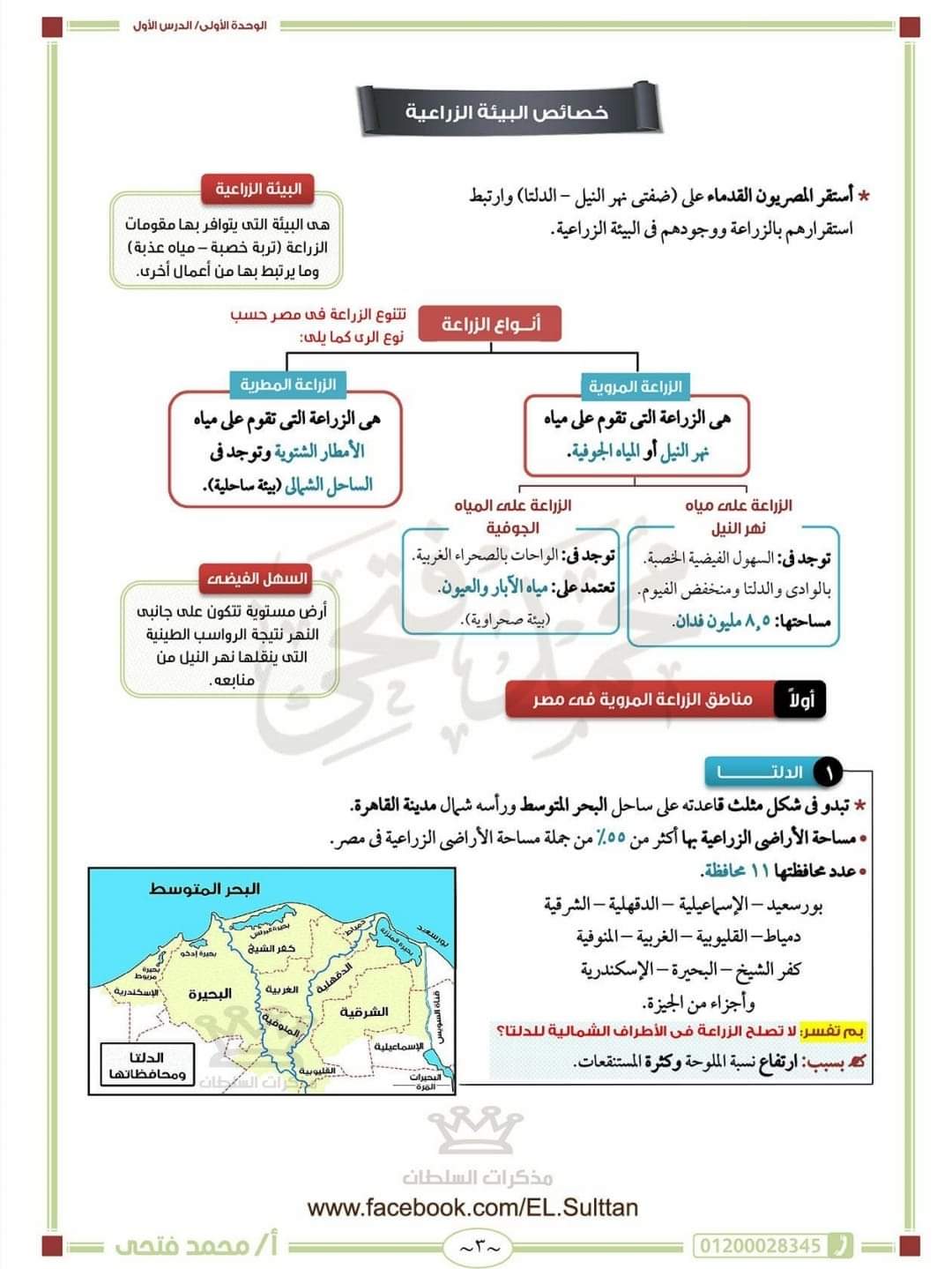 مذكرة مراجعة دراسات الصف السادس ترم اول - الدراسات الاجتماعية
