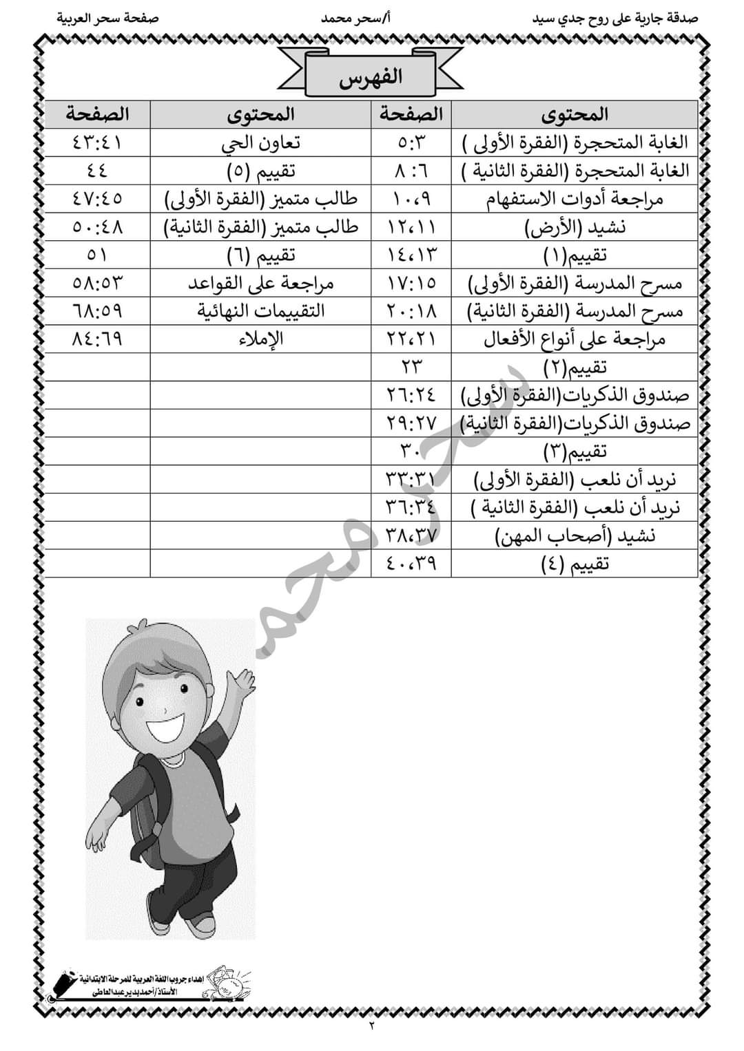 تحميل بوكليت عربي الصف الثالث الابتدائي الترم الثاني - بوكليت عربي تالتة ابتدائي