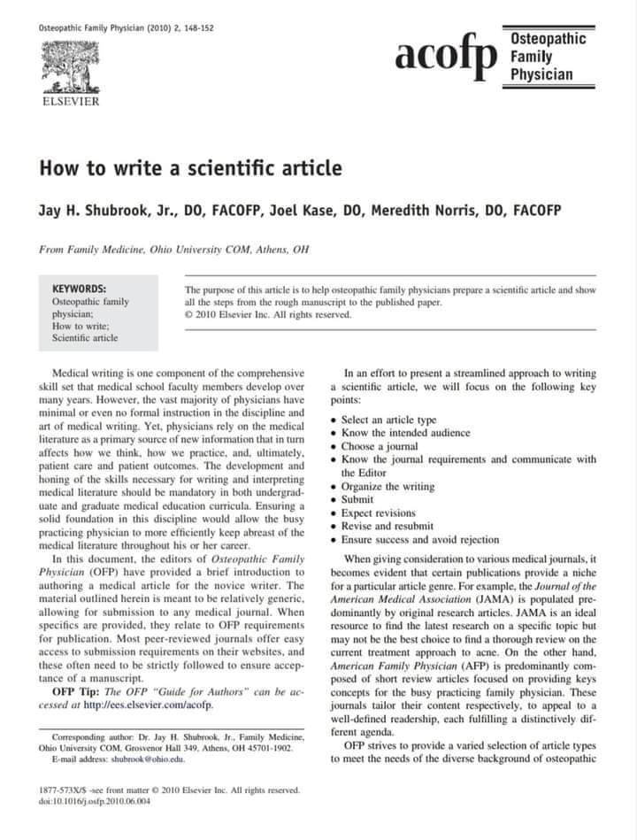 شرح كامل لطريقة كتابة مقال علمي