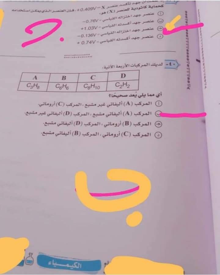 امتحان الكيمياء المسرب اليوم الثانوية العامة 2022 مع الاجابات كامل - امتحان كيمياء الثانوية 2022