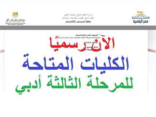 رسمياً أكثر من 150 معهدًا «غير وهمي» لطلاب المرحلة الثالثة الحاصلين على 50% أدبي رسمياً أكثر من 150 معهدًا «غير وهمي» لطلاب المرحلة الثالثة الحاصلين على 50% أدبي