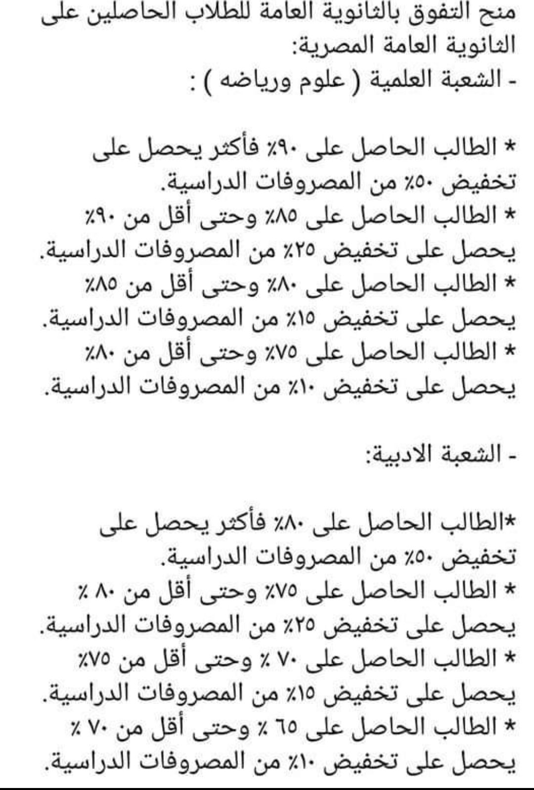 تنسيق ومنح ومصاريف جامعة العلمين الدولية - جامعة العلمين