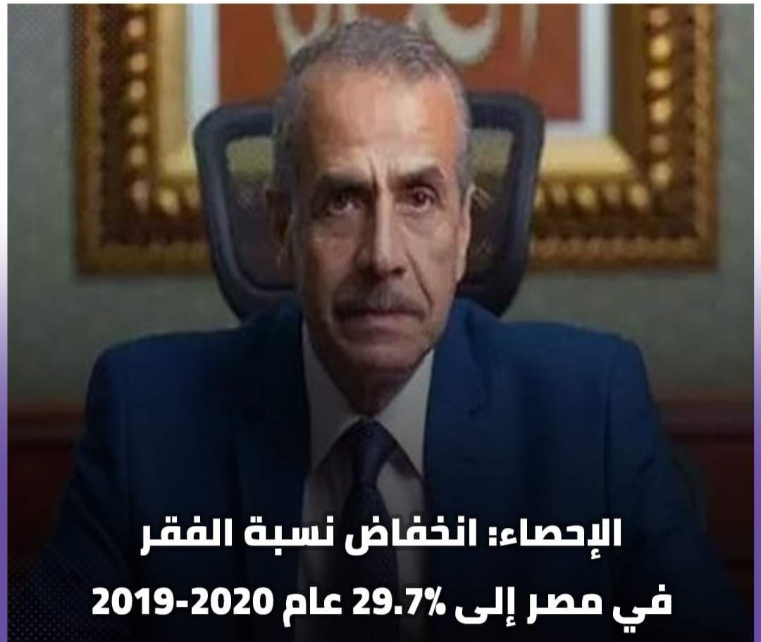 الإحصاء: انخفاض نسبة الفقر في مصر إلى 29.7% عام 2019-2020 - الاحصاء