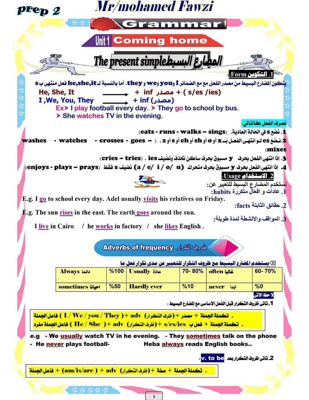 تحميل مذكرة جرامر الصف الثاني الاعدادي الترم الاول 2023