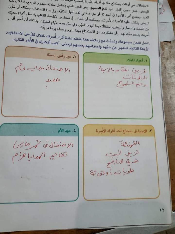 تحميل اجابات الكتاب المدرسى لمادة المهارات المهنية رابعة ابتدائي 2023 - اجابة الكتاب المدرسي رابعة