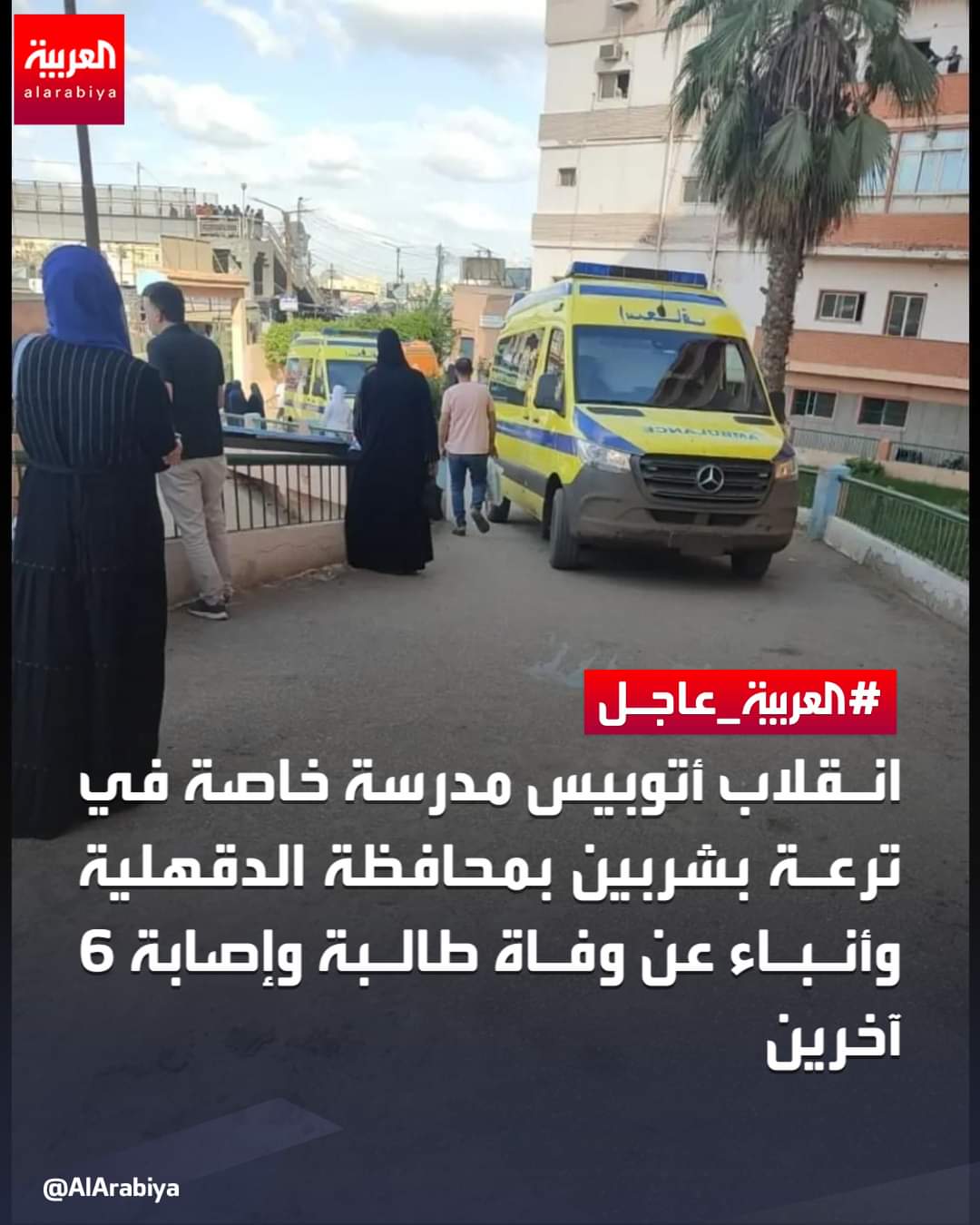 مصرع طالبة وإصابة 6 آخرين في انقلاب اتوبيس مدرسة بالدقهلية مصرع طالبة وإصابة 6 آخرين في انقلاب اتوبيس مدرسة بالدقهلية - اخبار التعليم