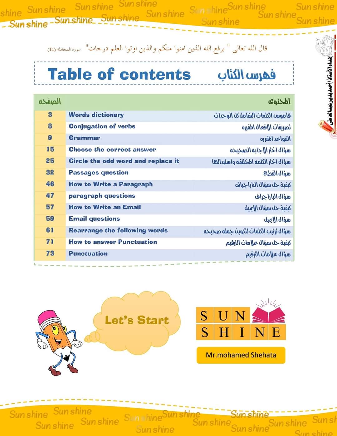 مذكرة مراجعة ليلة الامتحان لغة انجليزية الصف السادس الابتدائى الترم الاول 2023