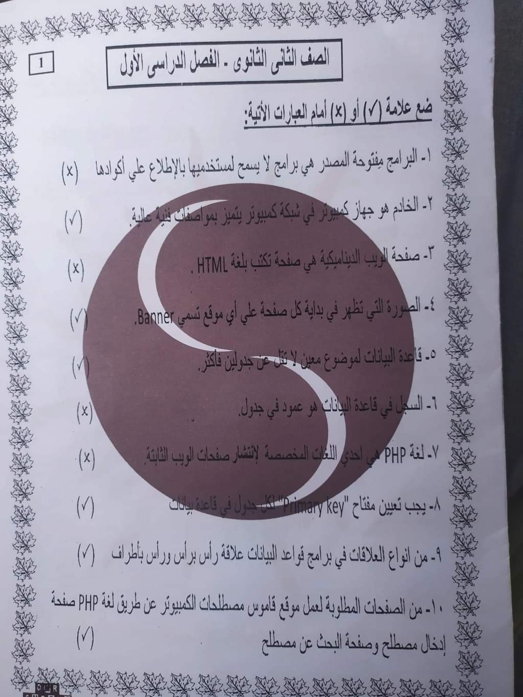 ملخص حاسب آلي الصف الثاني الثانوي الترم الاول 2023 - مراجعة حاسب آلي تانية ثانوي