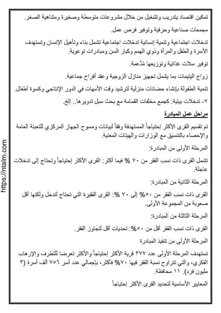 نموذج استرشادى لبحث عن مبادرة حياة كريمة مناسب لجميع الصفوف - بحث حياة كريمة