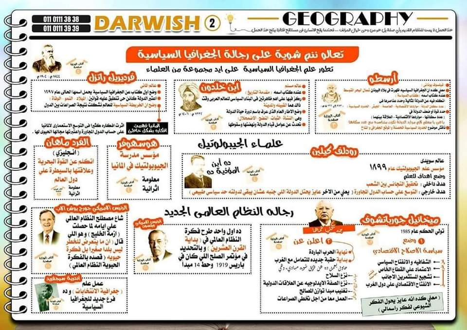 ملزمة مراجعة ليلة الامتحان جغرافيا للصف الثالث الثانوي