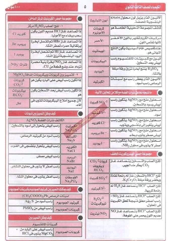 اهم 100 سؤال في الكيمياء للصف الثالث الثانوي بالإجابات النموذجية - منصة كتاتيب مصر - اهم 100 سؤال في الكيمياء للصف الثالث الثانوي بالإجابات النموذجية اهم 100 سؤال في الكيمياء للصف الثالث الثانوي بالإجابات النموذجية