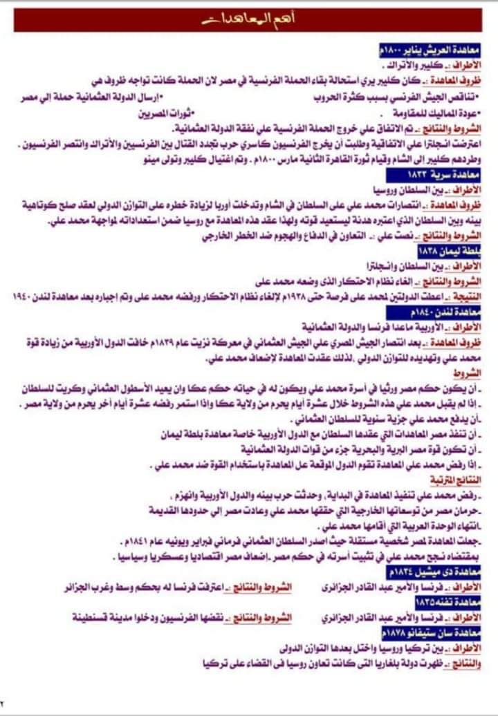 تحميل اقوى مراجعة نهائية في التاريخ للصف الثالث الثانوي اعداد أ/محمد يوسف