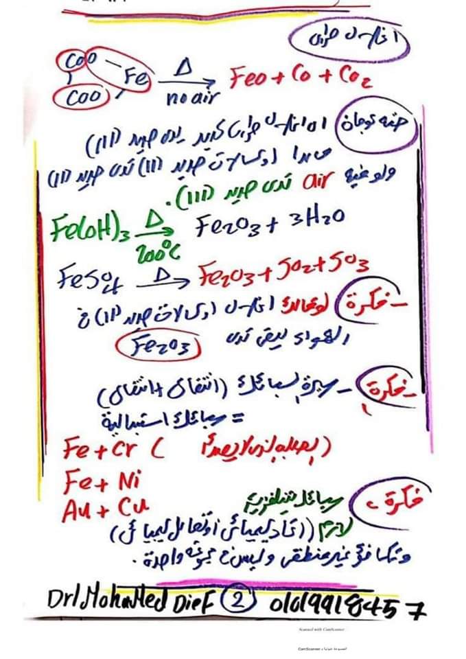 تحميل اهم الافكار ومسائل الكيمياء في 8 ورقات فقط للصف الثالث الثانوى