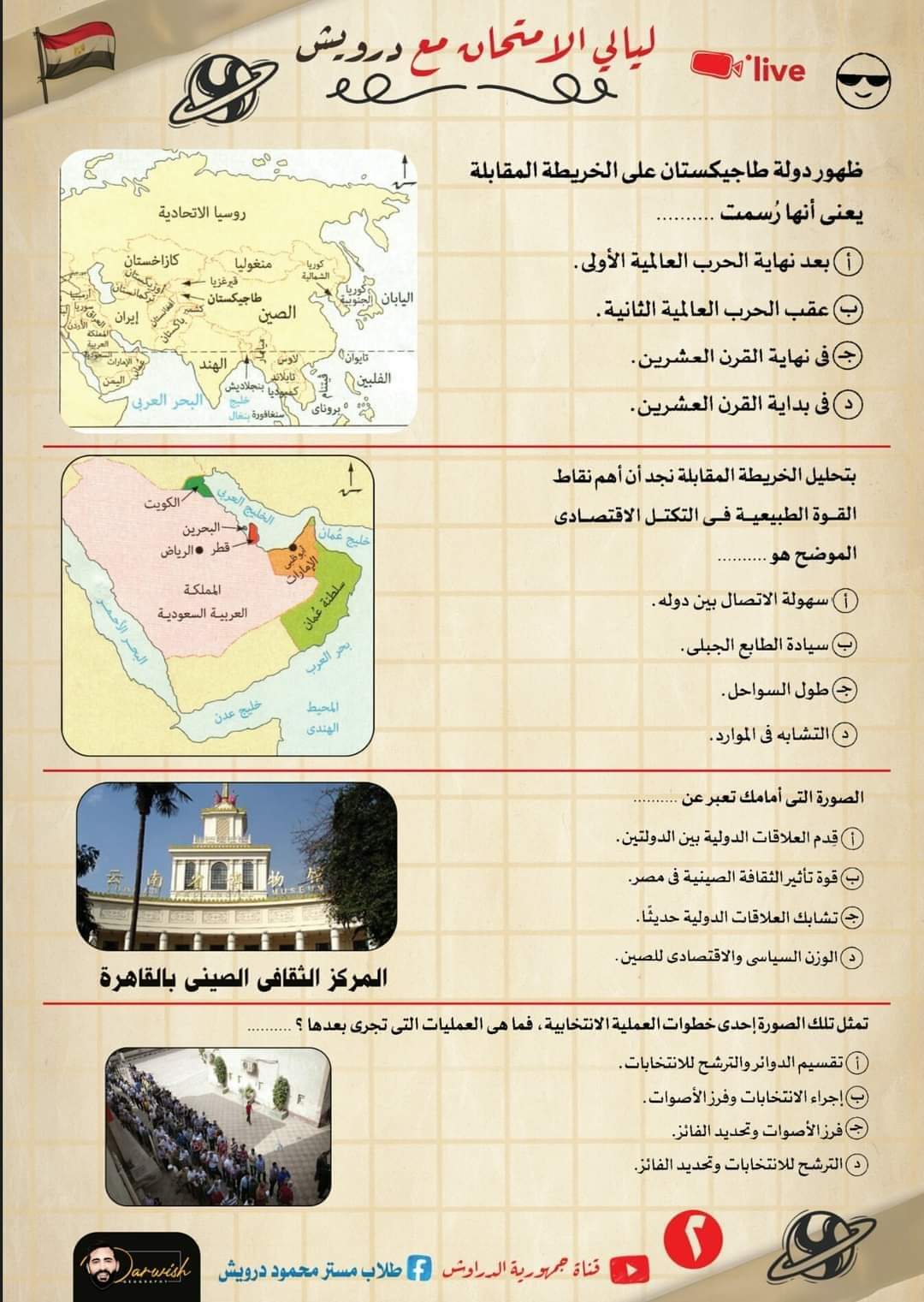 الخرائط المتوقعة في الجغرافيا للصف الثالث الثانوي 2023