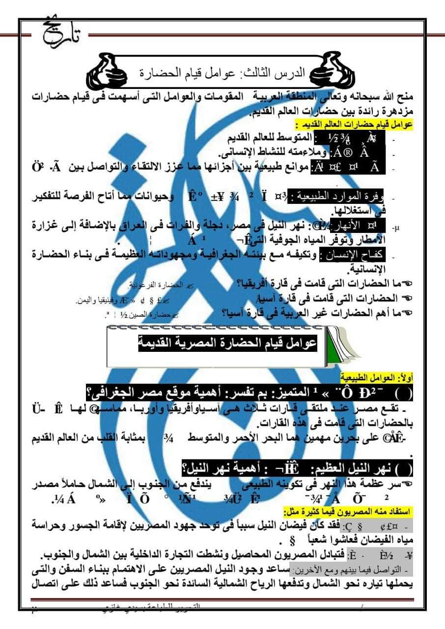 تحميل ملزمة الفاتح فى التاريخ للصف الاول الثانوى الفصل الدراسي الاول - منصة كتاتيب مصر - تحميل ملزمة الفاتح فى التاريخ للصف الاول الثانوى الفصل الدراسي الاول تحميل ملزمة الفاتح فى التاريخ للصف الاول الثانوى الفصل الدراسي الاول