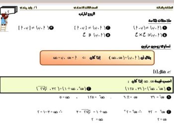 تحميل ملزمة الاوائل في الجبر والهندسة للصف الثالث الاعدادي لمستر وليد رشدي