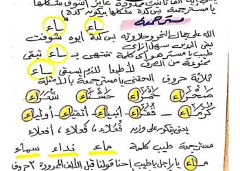 ملزمة الممنوع من الصرف والكشف فى المعجم للصف الثالث الاعدادى الترم الاول
