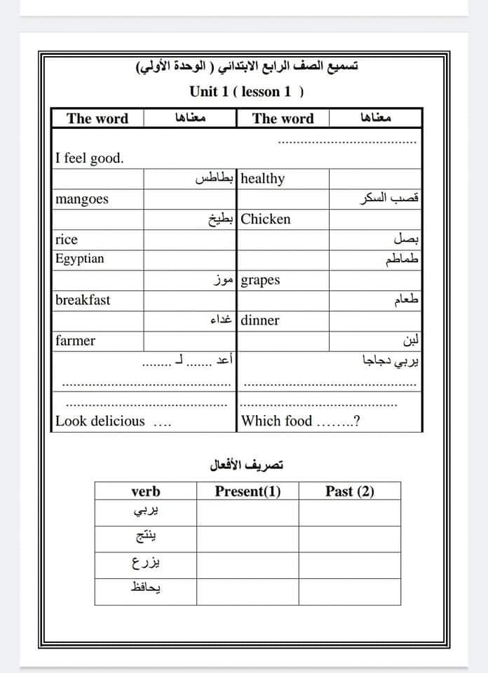 ملزمة تسميع لغة انجليزية للصف الرابع الابتدائي الترم الاول - منصة كتاتيب مصر - ملزمة تسميع لغة انجليزية للصف الرابع الابتدائي الترم الاول ملزمة تسميع لغة انجليزية للصف الرابع الابتدائي الترم الاول