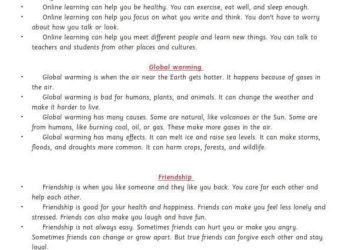 كل المقالات المتوقعة في نقاط بدون مقدمة وخاتمة انجليزي للثانوية العامة