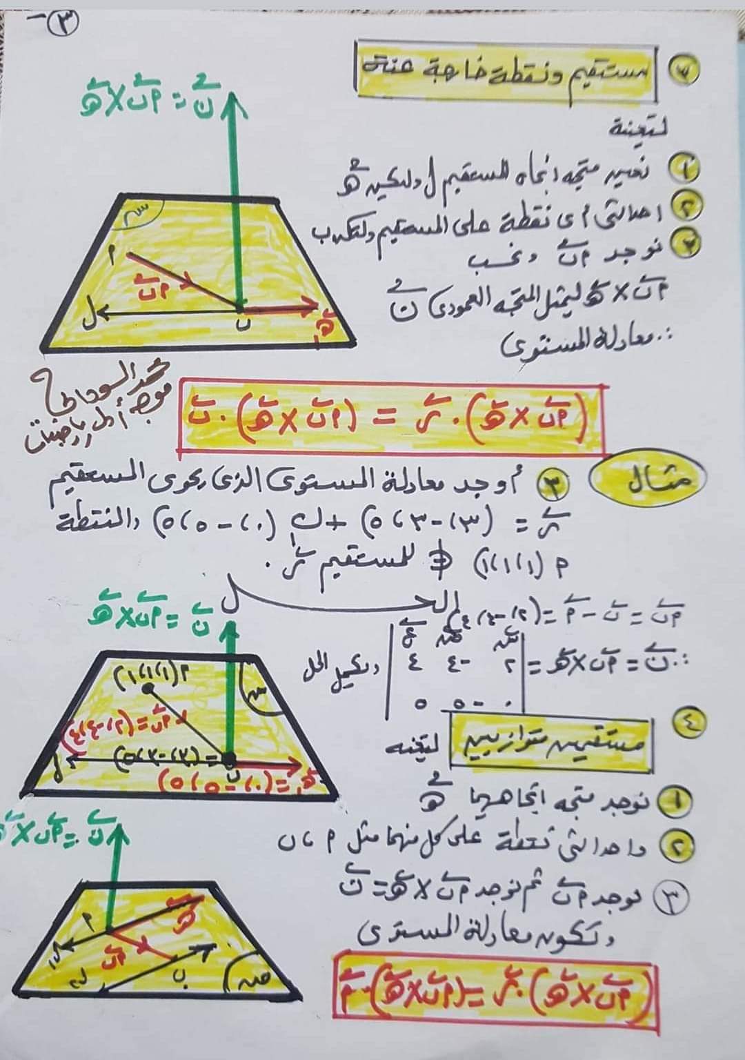 الاسئلة المتوقعة في امتحان الهندسة الفراغية للثانوية العامة بالاجابات