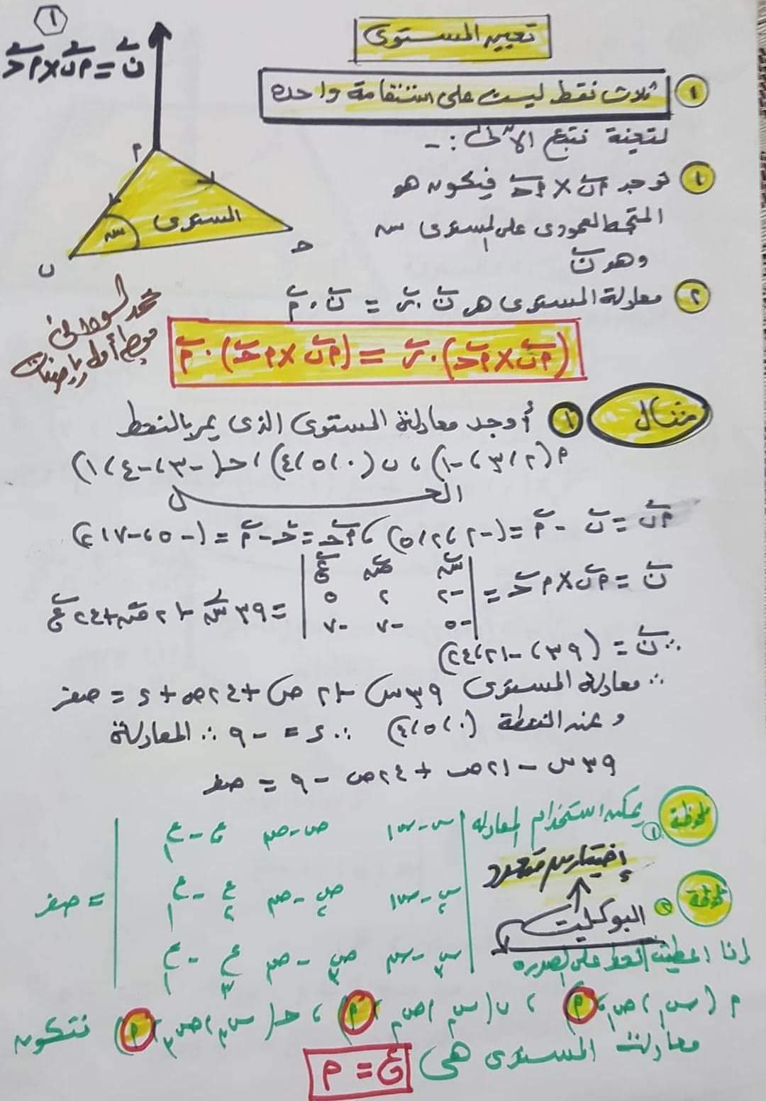 الاسئلة المتوقعة في امتحان الهندسة الفراغية للثانوية العامة بالاجابات