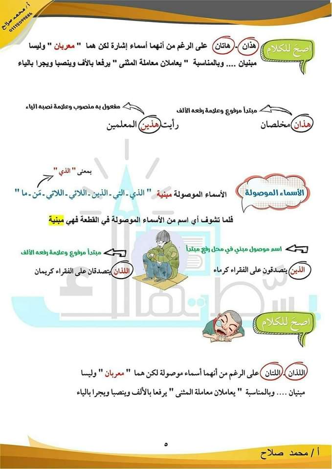 ملزمة بسطتهالك عربي تانية اعدادي الترم الاول