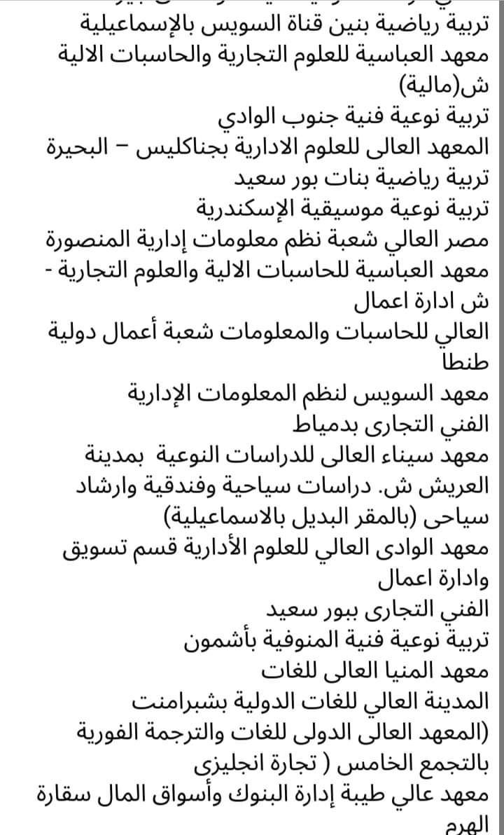 الكليات والمعاهد المتوفرة لتنسيق المرحلة الثالثة للعام الدراسي 2023 - 2024 - منصة كتاتيب مصر - الكليات والمعاهد المتوفرة لتنسيق المرحلة الثالثة للعام الدراسي 2023 - 2024 الكليات والمعاهد المتوفرة لتنسيق المرحلة الثالثة للعام الدراسي 2023 - 2024