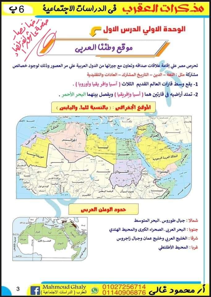 ملزمة العقرب في الدراسات للصف السادس نظام جديد 2024