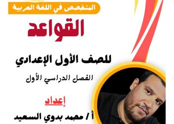 ملزمة شرح وتدريبات النحو للصف الاول الإعدادي الترم الاول