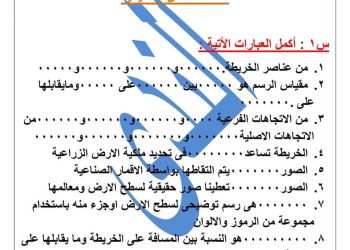 بنك اسئلة الوحدة الاولى دراسات للصف الرابع الابتدائي الترم الاول 2024