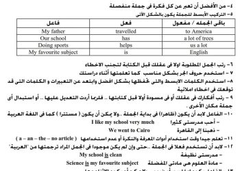 شرح طريقة كتابة البراجراف والمقال والقصة والسيرة الذاتية للمرحلة الاعدادية