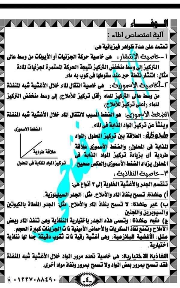 افضل ملزمة شرح الاحياء للصف الثاني الثانوي الترم الاول