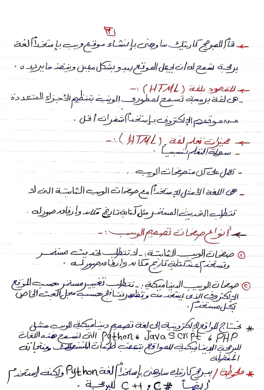 ملخص تكنولوجيا المعلومات والاتصالات الصف السادس الابتدائي الترم الاول 2024