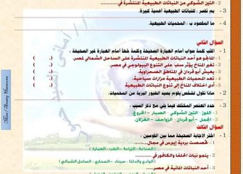 امتحانات شاملة على الوحدة الأولى دراسات خامسة ابتدائي الترم الاول م/ أماني حسونه