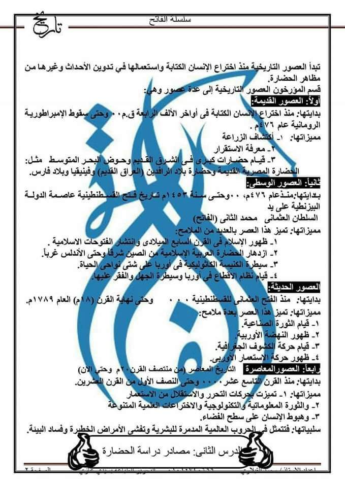 اقوى ملزمة شرح التاريخ للصف الاول الثانوي الترم الاول - منصة كتاتيب مصر - اقوى ملزمة شرح التاريخ للصف الاول الثانوي الترم الاول اقوى ملزمة شرح التاريخ للصف الاول الثانوي الترم الاول