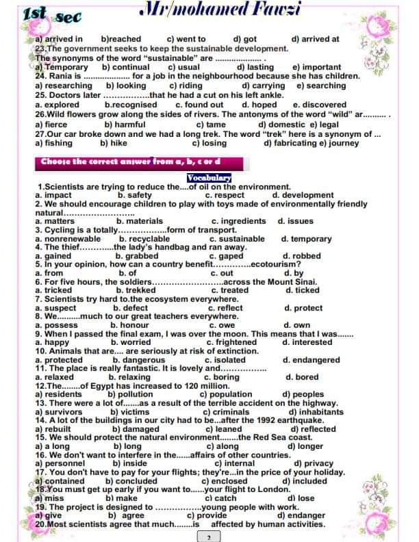 بنك اسئلة اللغة الانجليزية للصف الاول الثانوي الترم الأول - منصة كتاتيب مصر - بنك اسئلة اللغة الانجليزية للصف الاول الثانوي الترم الأول بنك اسئلة اللغة الانجليزية للصف الاول الثانوي الترم الأول