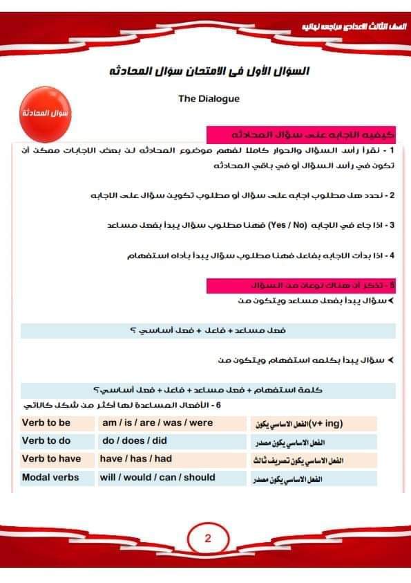 بنك اسئلة اللغة الانجليزية للصف الثالث الاعدادي الترم الاول بنك اسئلة اللغة الانجليزية للصف الثالث الاعدادي الترم الاول