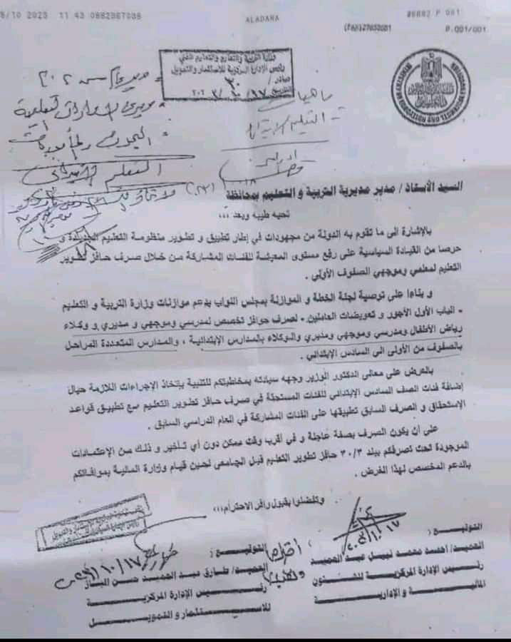 قواعد صرف حوافز الصفوف الأولى من رياض الاطفال إلى الصف السادس الابتدائي قواعد صرف حوافز الصفوف الأولى من رياض الاطفال إلى الصف السادس الابتدائي