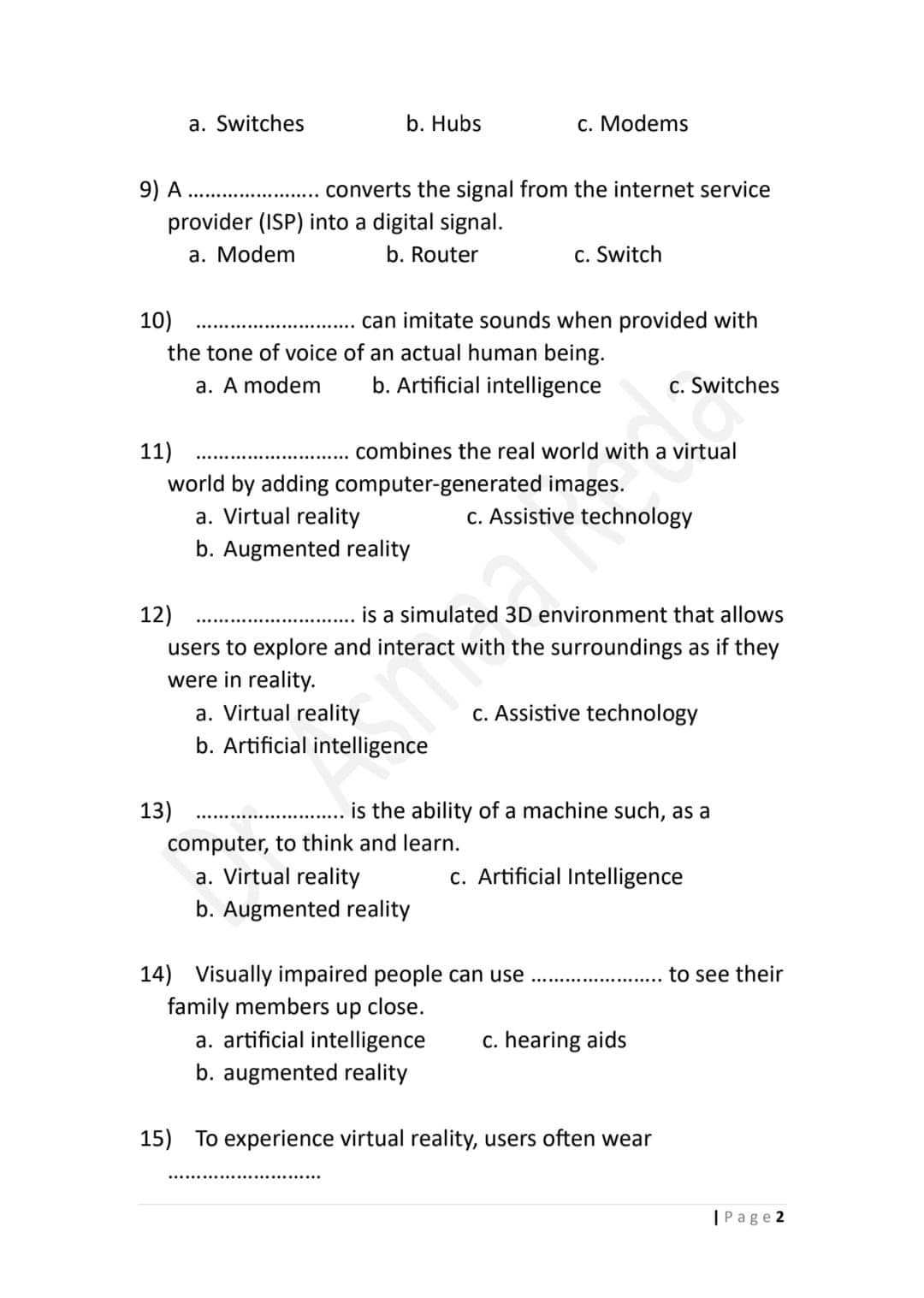 مراجعة مقرر اكتوبر ICT تكنولوجيا لغات الصف السادس الابتدائي