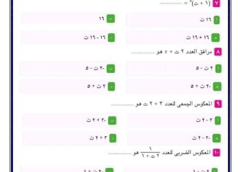 تحميل أكبر بنك أسئلة رياضيات للصف الاول الثانوي الترم الاول