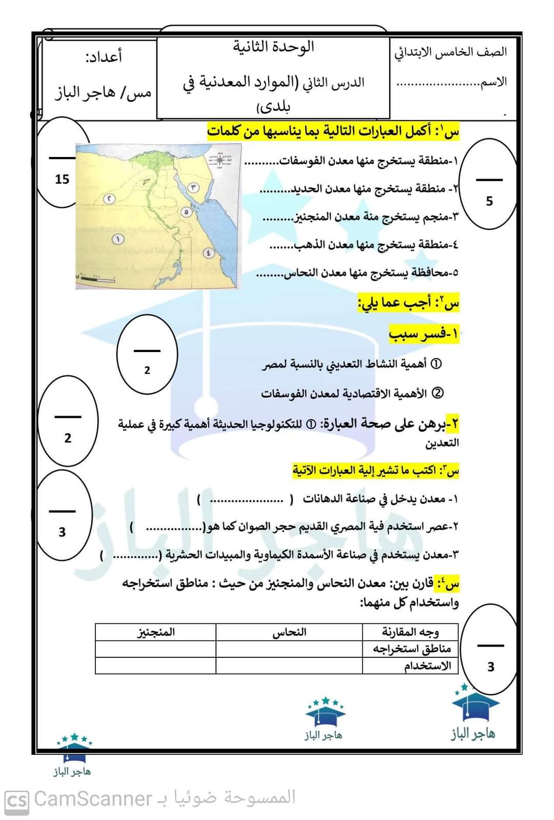 مراجعة نوفمبر دراسات إجتماعية الصف الخامس الابتدائى مس هاجر الباز مراجعة نوفمبر دراسات إجتماعية الصف الخامس الابتدائى مس هاجر الباز