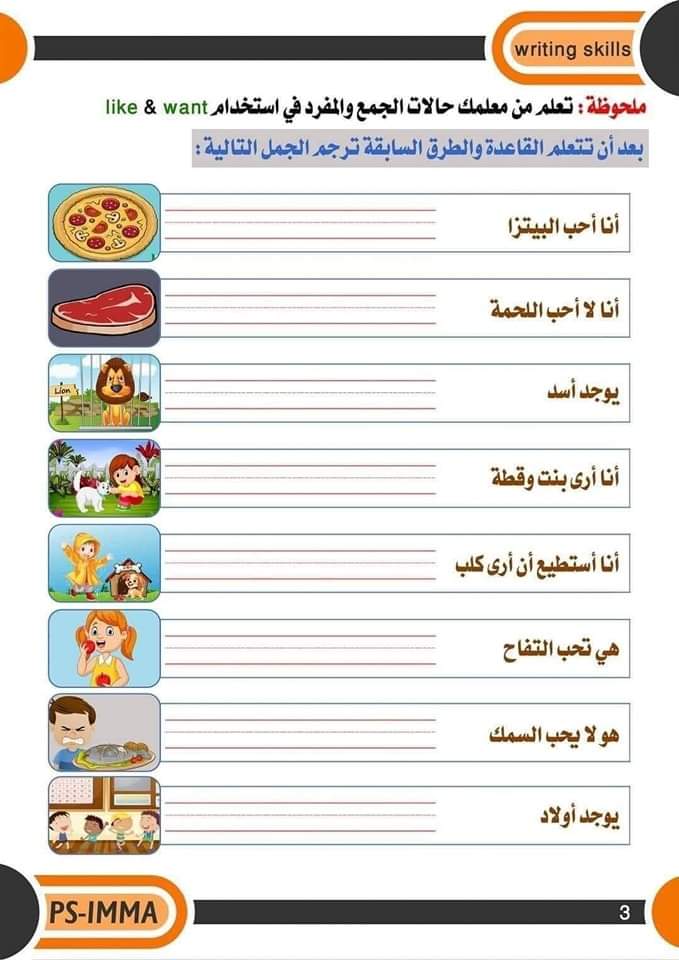 ملزمة تدريب الطلاب على كتابة البراجراف للصفوف الرابع والخامس والسادس الابتدائي