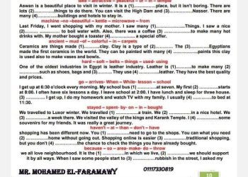 ملزمة مراجعة توقعات ليلة الامتحان انجليزي تالتة اعدادي الفصل الدراسي الاول