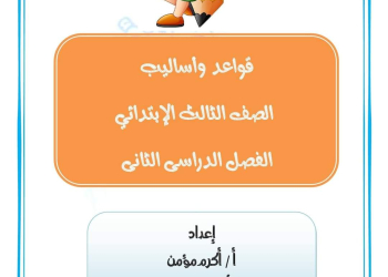 ملزمة القواعد النحوية للصف الثالث الابتدائي الترم الثاني ٢٠٢٤ إعداد الأستاذ : أكرم مؤمن