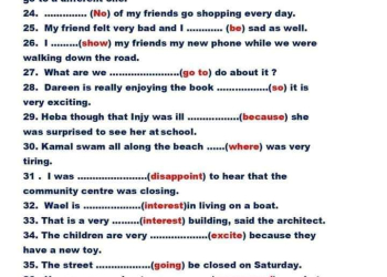 ملخص جرامر انجليزي تالتة اعدادي الترم الاول