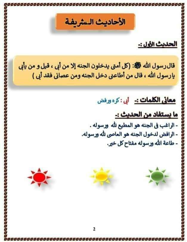 ملزمة شرح وتدريبات التربية الاسلامية الصف الاول الاعدادي الترم الثاني لمستر احمد سمير ملزمة شرح وتدريبات التربية الاسلامية الصف الاول الاعدادي الترم الثاني لمستر احمد سمير