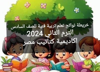 خريطة نواتج تعلم التربية الفنية للصف السادس الابتدائي الفصل الدراسي الثاني